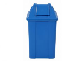 Lixeira pl&aacute;stica retangular com tampa basculante