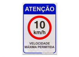 Placa aten&ccedil;&atilde;o - velocidade m&aacute;xima