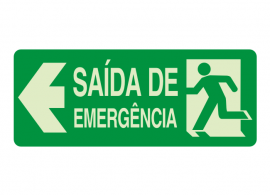 Placa - Sa&iacute;da de emerg&ecirc;ncia