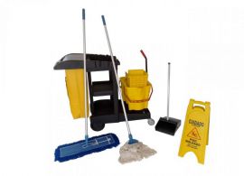 Kit completo do carrinho funcional de limpeza