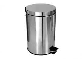 Lixeira em a&ccedil;o inox com pedal