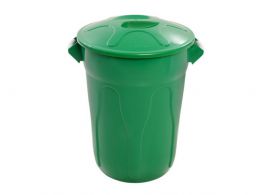 Lixeira pl&aacute;stica com tampa sobreposta